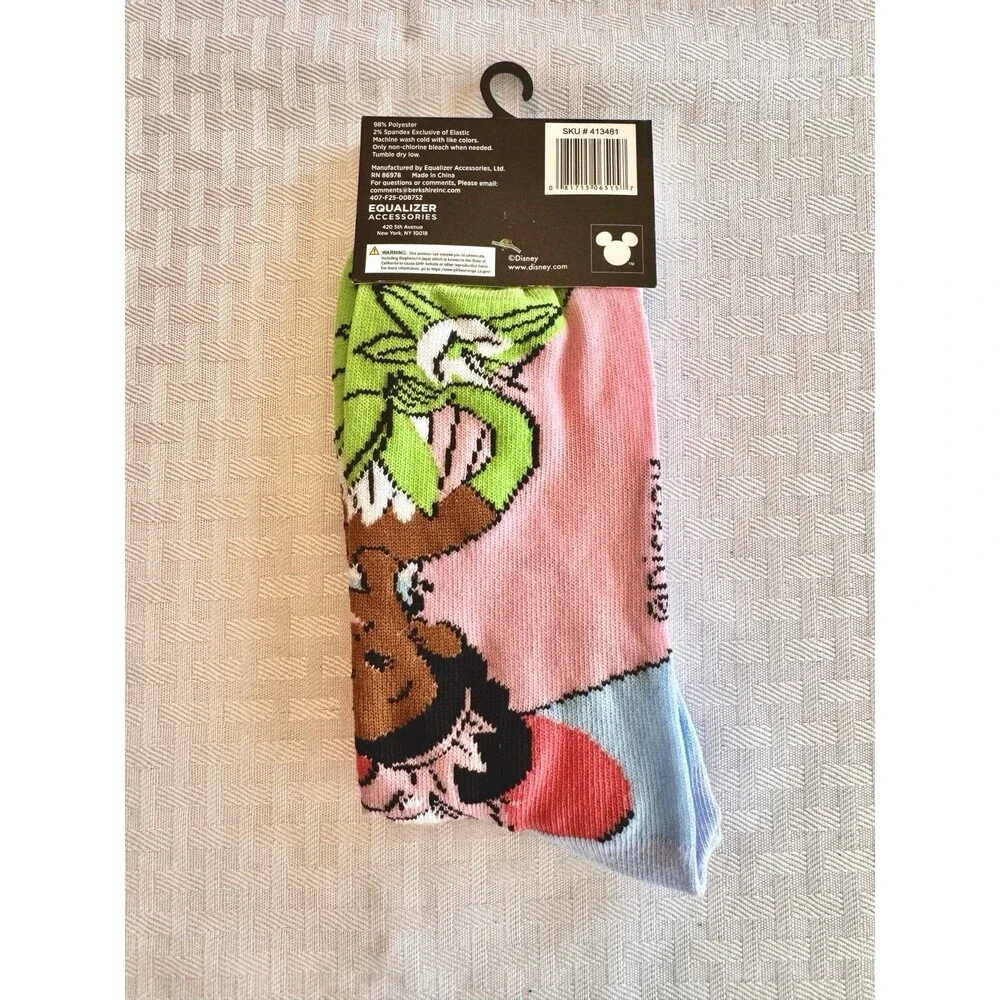 Disney Princess Cinderella Ariel Tiana Crew Socks‎ Size 9-13